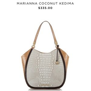 NWOT Brahmin Marianna Coconut Kedima Tote